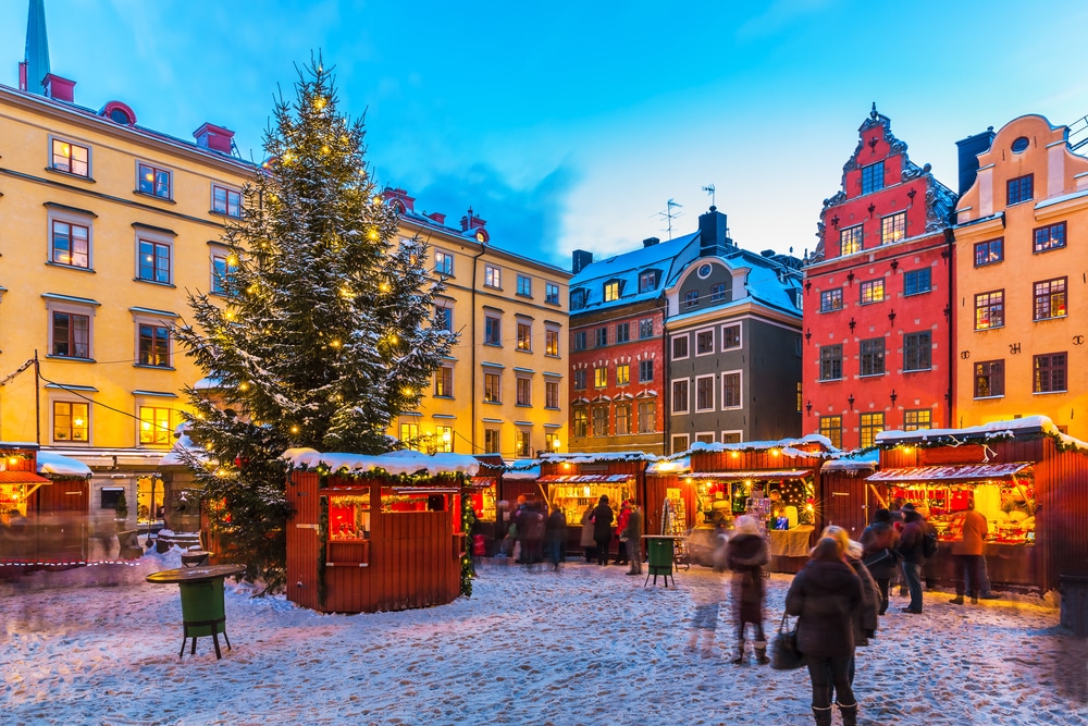 Weihnachtsmarkt in Stockholm