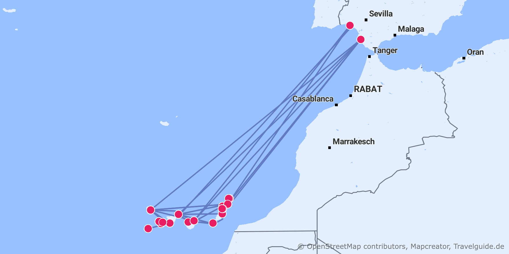 Fähren zu den Kanarischen Inseln